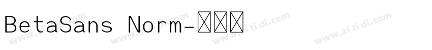 BetaSans Norm字体转换 BetaSans Norm字体转换